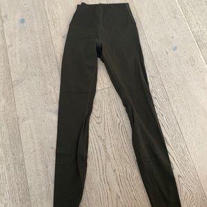 Lululemon align leggings army green size 2, 28”